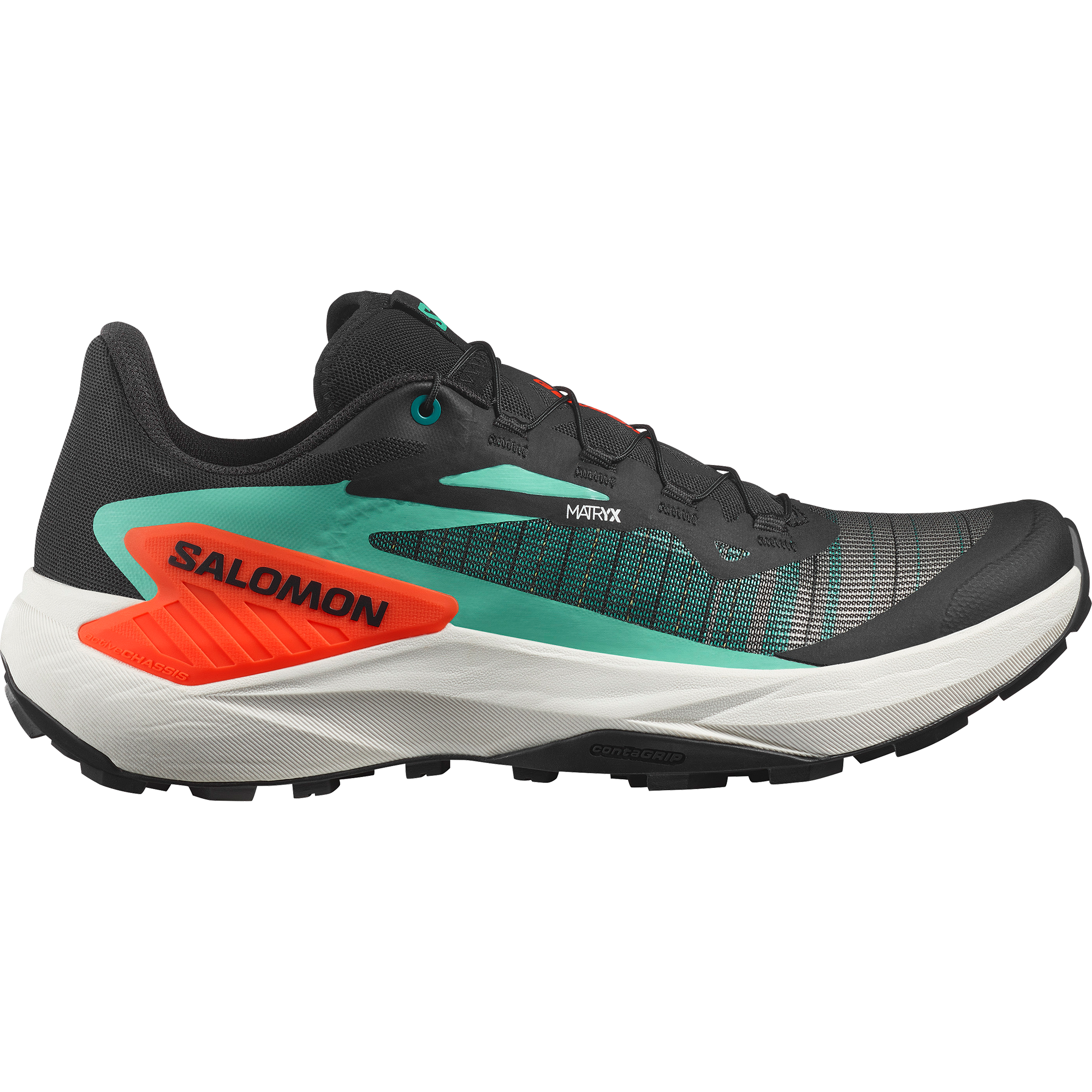Salomon Men's Genesis (Black/Electric Green/Cherry Tomato)