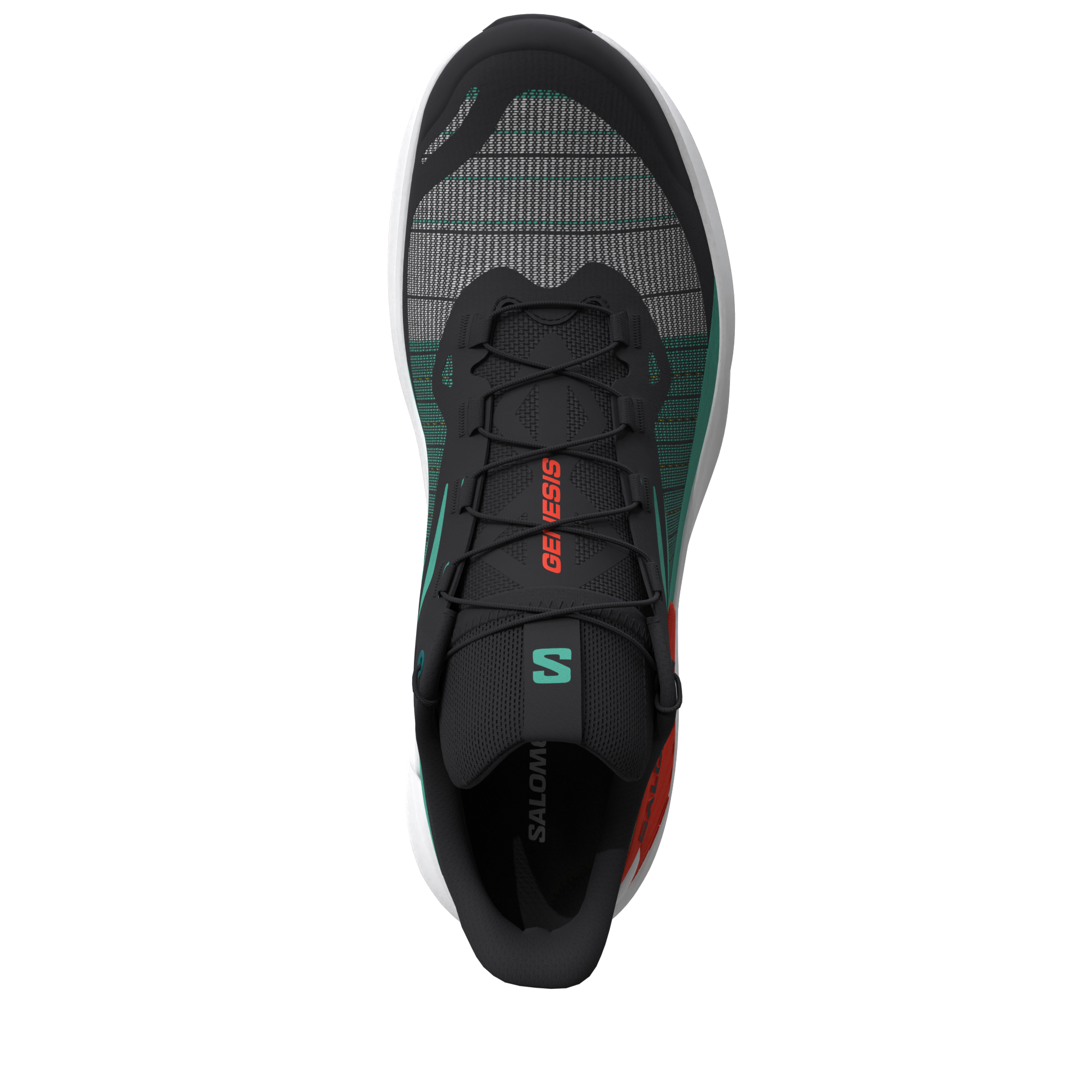 Salomon Men's Genesis (Black/Electric Green/Cherry Tomato)