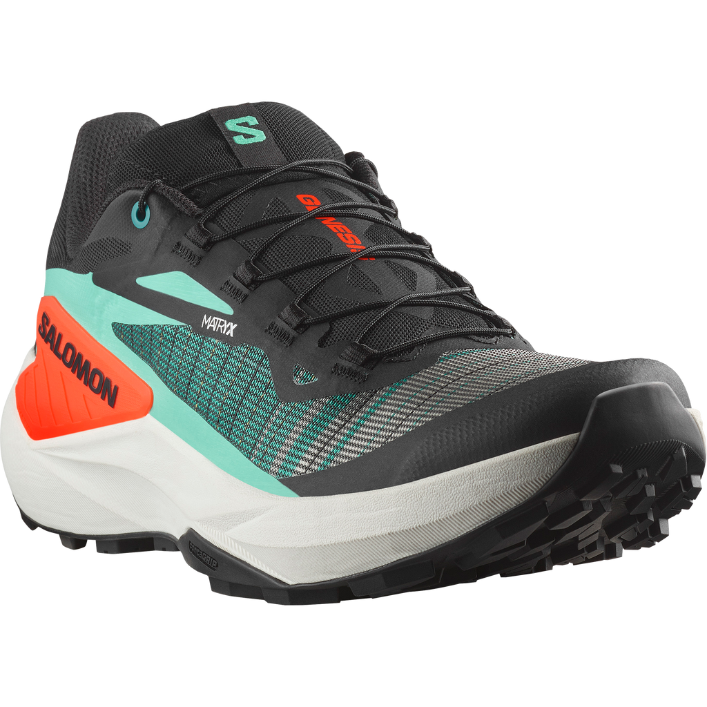 Salomon Men's Genesis (Black/Electric Green/Cherry Tomato)