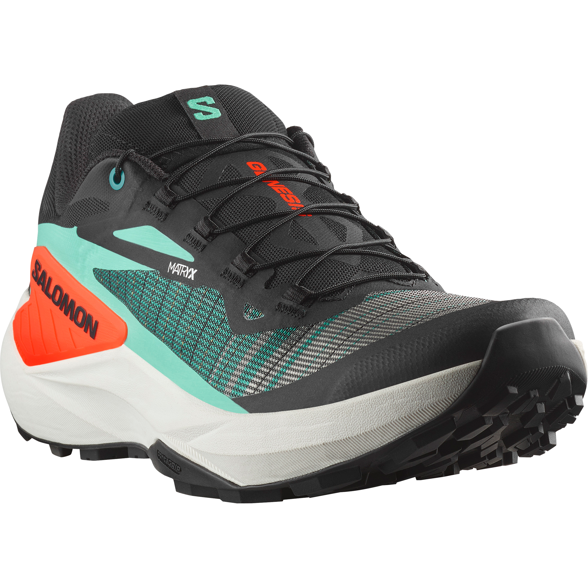 Salomon Men's Genesis (Black/Electric Green/Cherry Tomato)