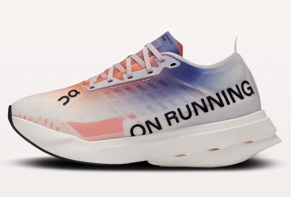On Women's Cloudboom Strike (White/Flame)